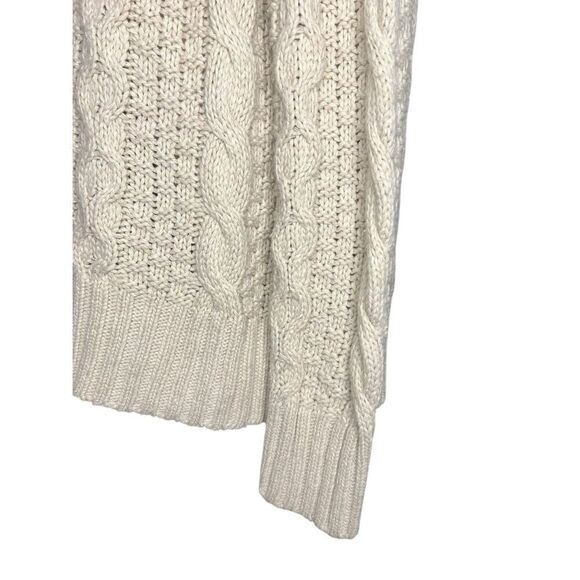Show Me Your Mumu Women’s Small Clark Cable Knit Sweater White Truffle Crewneck - Picture 4 of 7